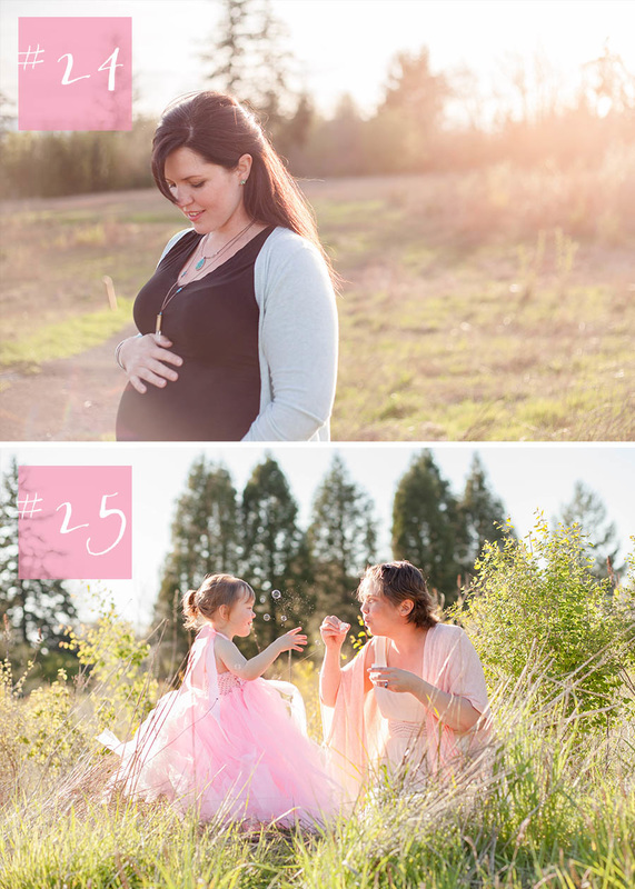 Sunset Hillsboro Family Photographer Maternity Children Bubbles Field