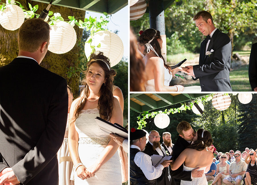 Welter Beach Rainier Riverside Wedding Ceremony | Columbia County Wedding Photographer