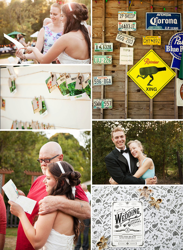 Rainier Goble Tavern Wedding Reception with Seed Packet Brass Key Seating Cards and Vintage Invitation | Columbia County Wedding Photographer