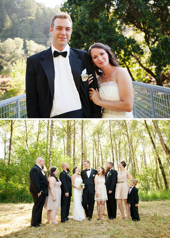 Taupe Lace Bridesmaid Dresses | Trojan Park and Beach Rainier Wedding Pictures | Columbia County Wedding Photographer