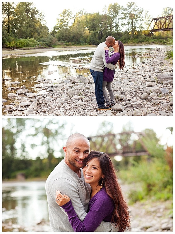 Sandy River Engagement Session at Sunset | Hillsboro Wedding Photographer