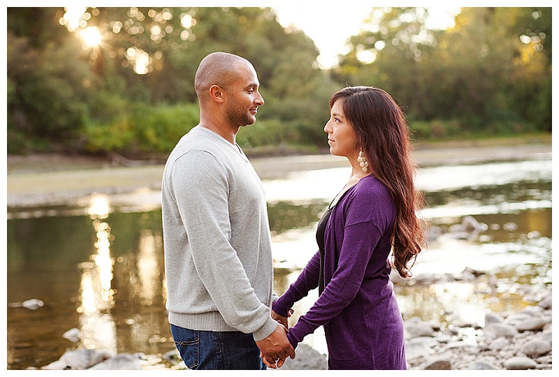 Sandy River Engagement Session at Sunset | Hillsboro Wedding Photographer