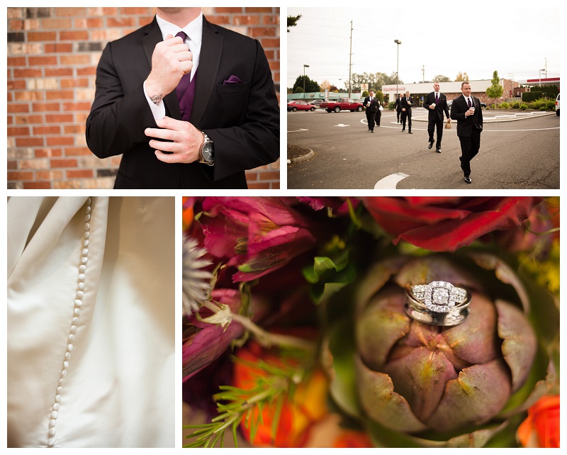 St. Anthony's Catholic Church Fall Themed Church Wedding in Tigard, OR Artichoke Fall Colors Bouquet