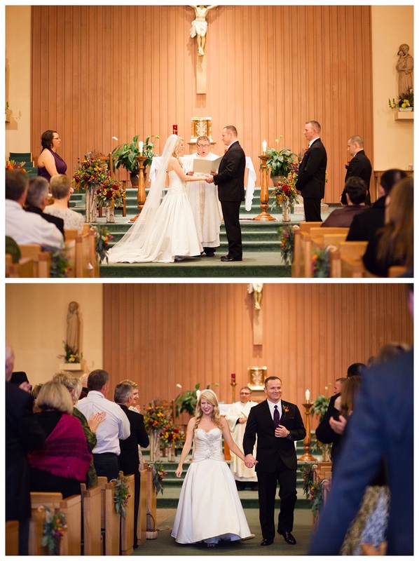 St. Anthony's Catholic Church Fall Themed Church Wedding in Tigard, OR