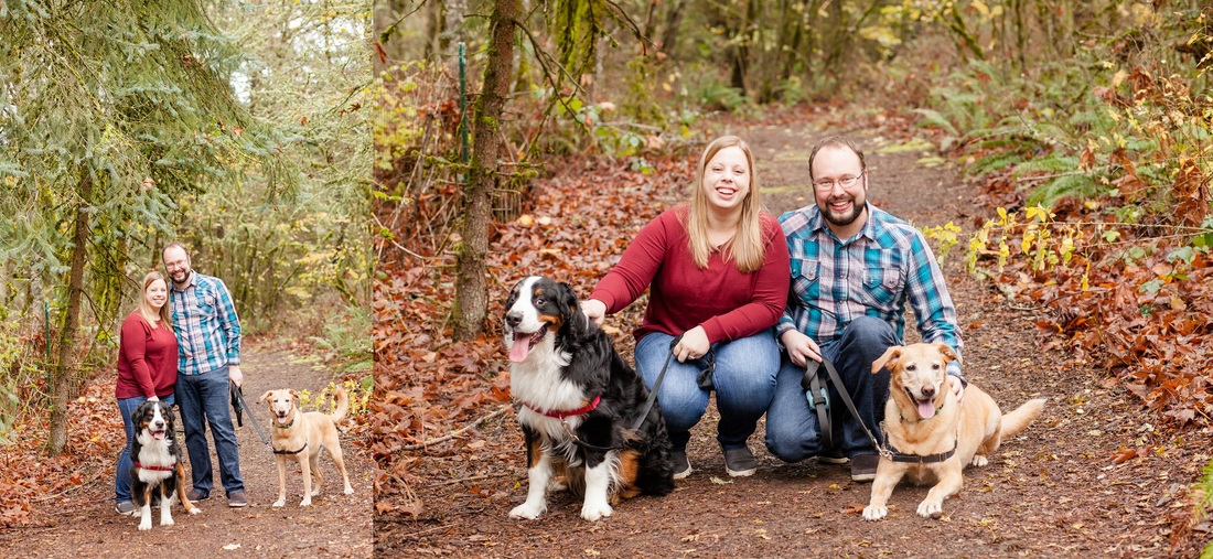 Family portraits with dogs at Jenkins Estate in Beaverton | Hillsboro Family Photographer
