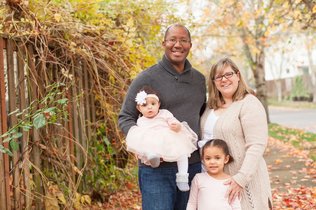 fall leaves family photos in Bethany | Hillsboro Family Photographer