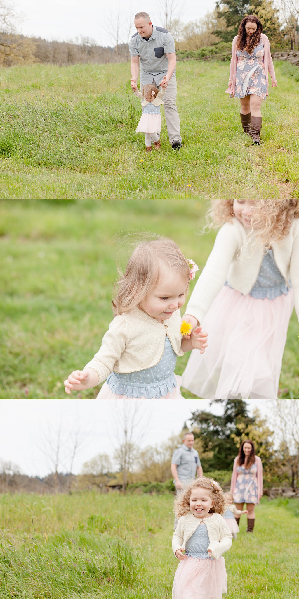 Yamhill county family pictures of two girls in tulle dresses and cowboy boots at Champoeg State Park near Sherwood, Oregon | Newberg family photographer