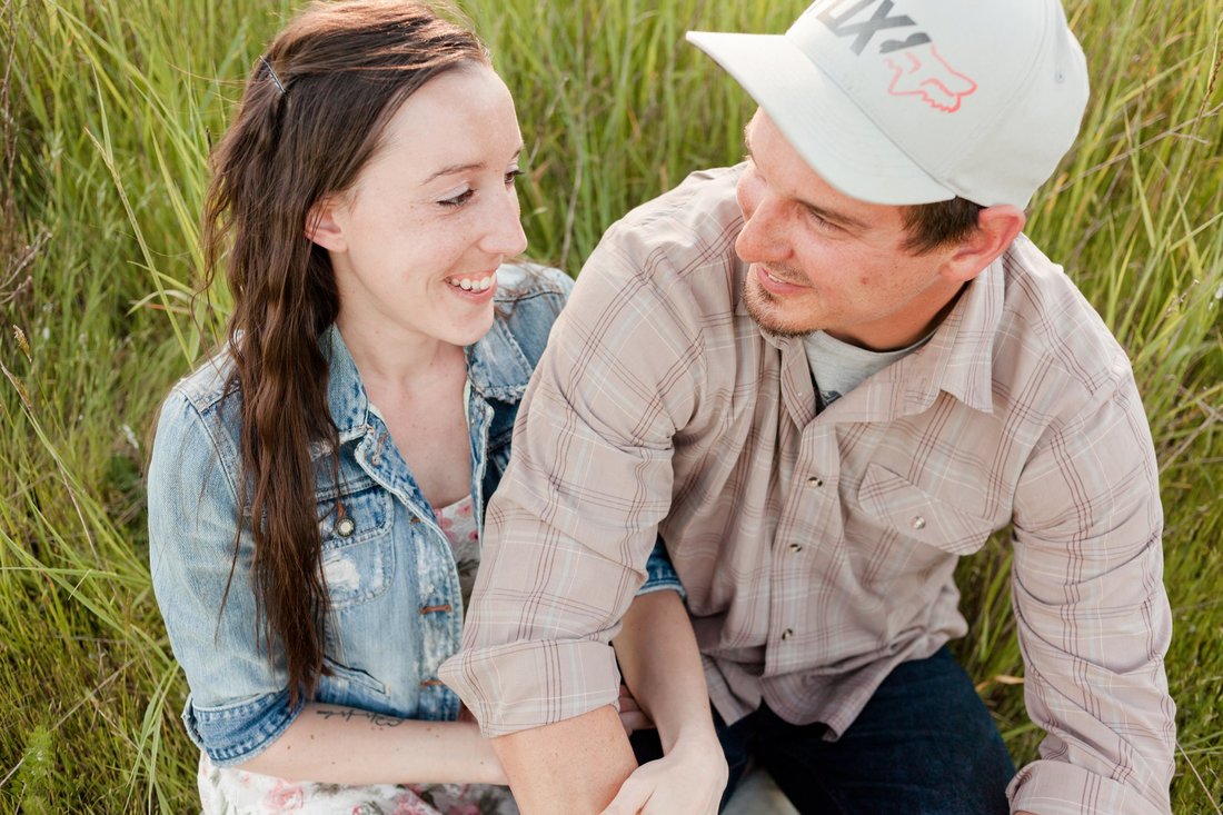 Cooper Mountain Nature Park Sunset Field Engagement Session in Aloha | Hillsboro Wedding Photographer