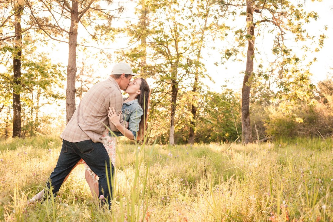 Cooper Mountain Nature Park Sunset Field Engagement Session in Aloha | Hillsboro Wedding Photographer