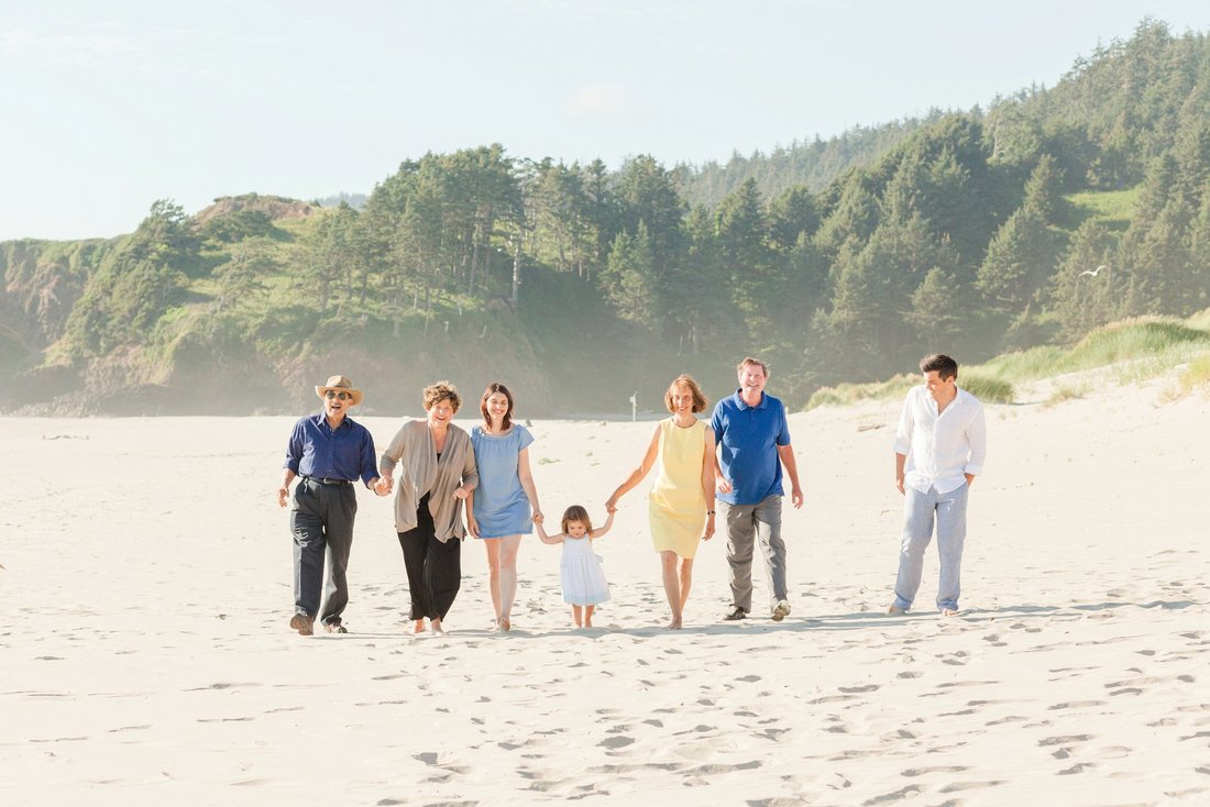 Extended family photo session with grandparents at Cannon Beach | Hillsboro family photographer