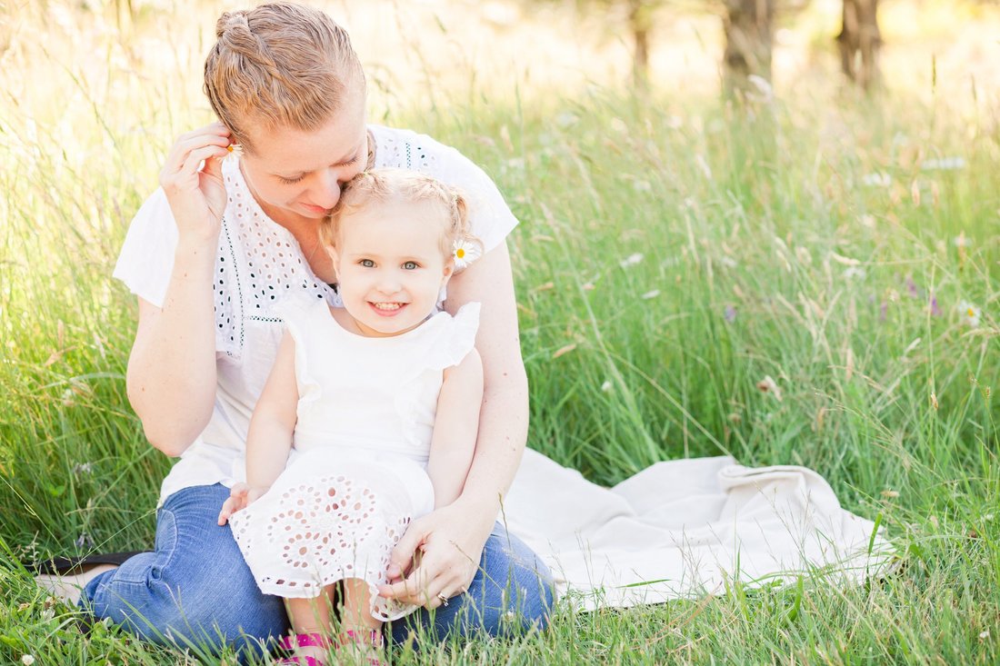 family photos in a field at Cooper Mountain Nature Park in Aloha, OR | Hillsboro family photographer