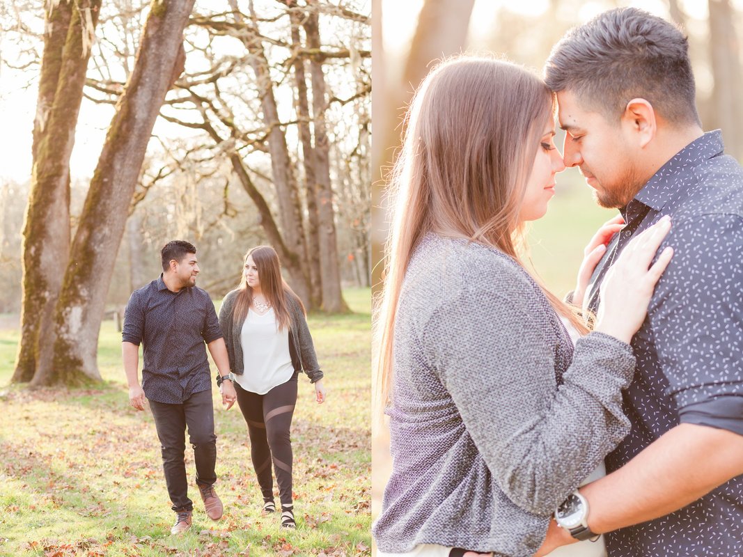 Champoeg State Park Engagement photo session with a dog | Hillsboro and Newberg wedding photographer