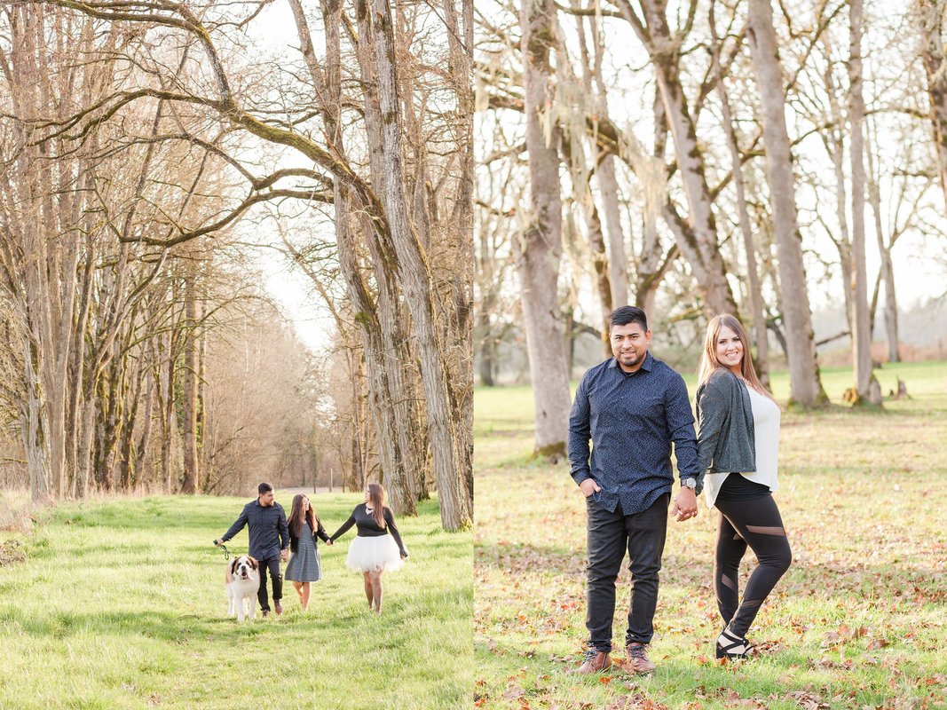 Champoeg State Park Engagement photo session with a dog | Hillsboro and Newberg wedding photographer