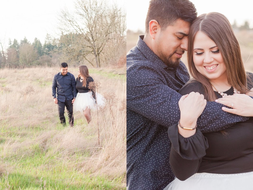 Champoeg State Park Engagement photo session with a dog | Hillsboro and Newberg wedding photographer