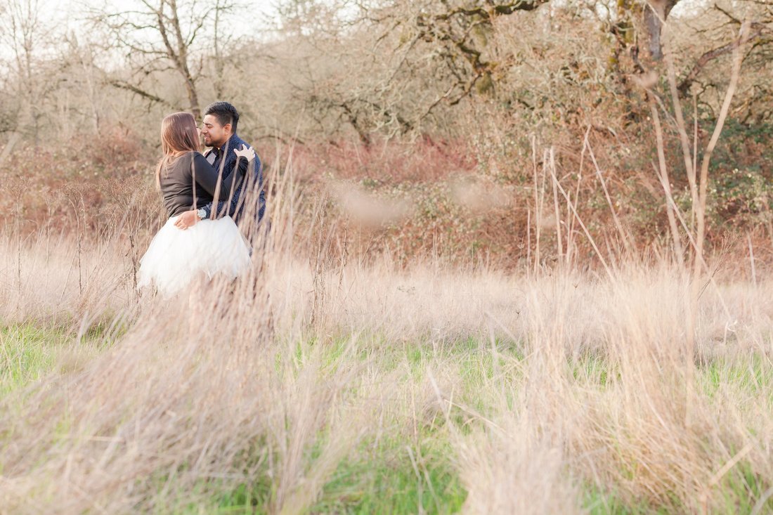 Champoeg State Park Engagement photo session with a dog | Hillsboro and Newberg wedding photographer