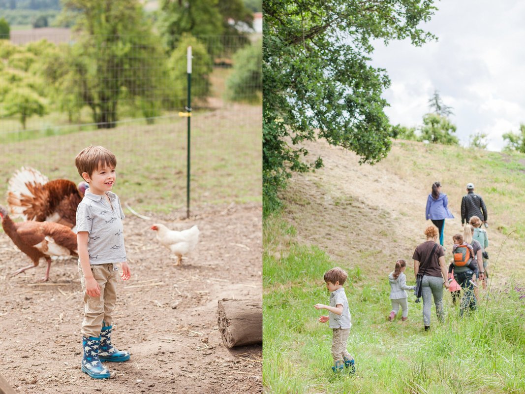Hike it Baby farm visit at Wildwood Farm Sanctuary | Newberg and Hillsboro family photographer