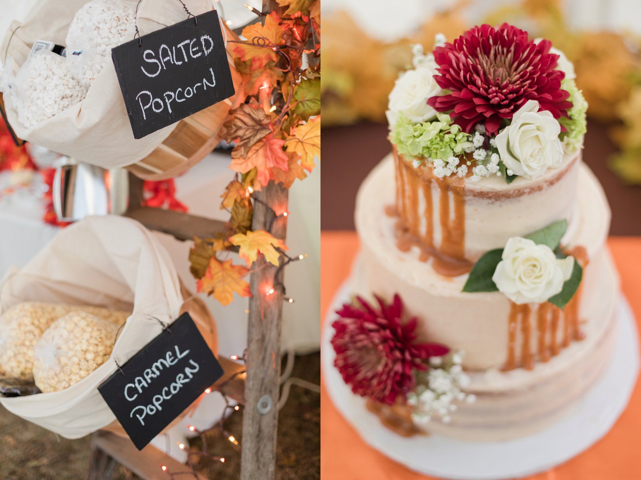 Fall wedding at Champoeg in Newberg, Oregon with Cake by Sprinkles of Joy