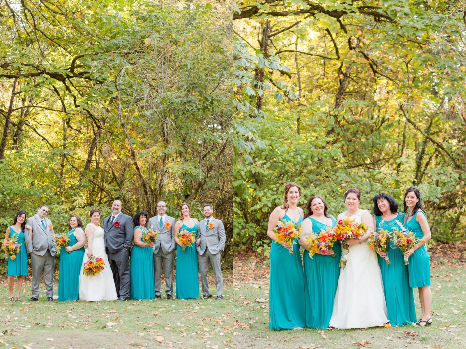 Fall wedding under oak tree at Champoeg State Park in Nweberg, Oregon | Hillsboro wedding photographer