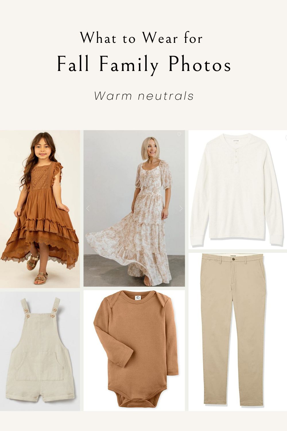 warm neutral outfits to wear for fall family photos