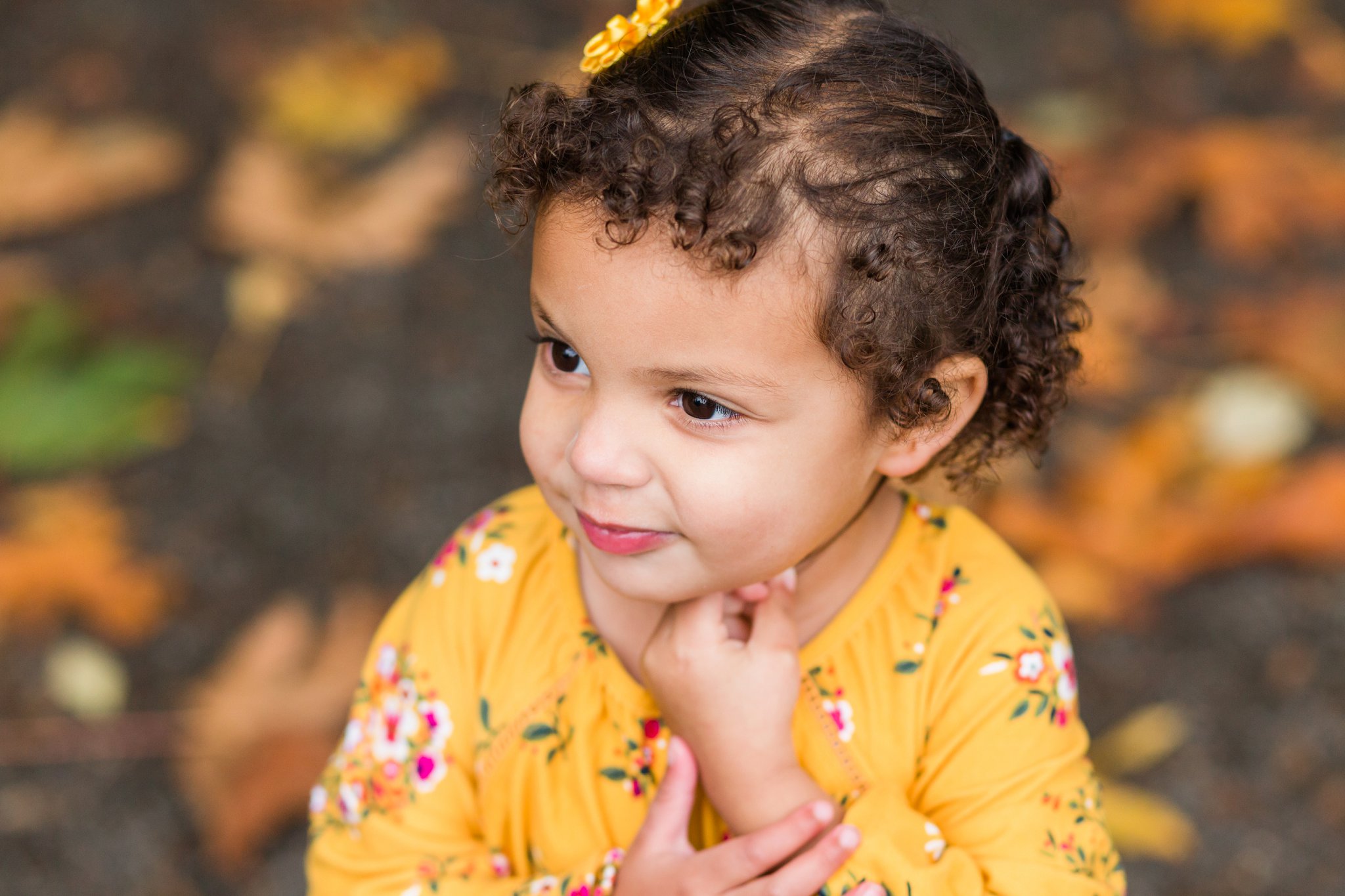 Family photo session at Cook Park in Tigard with fall leaves | Hillsboro family photographer