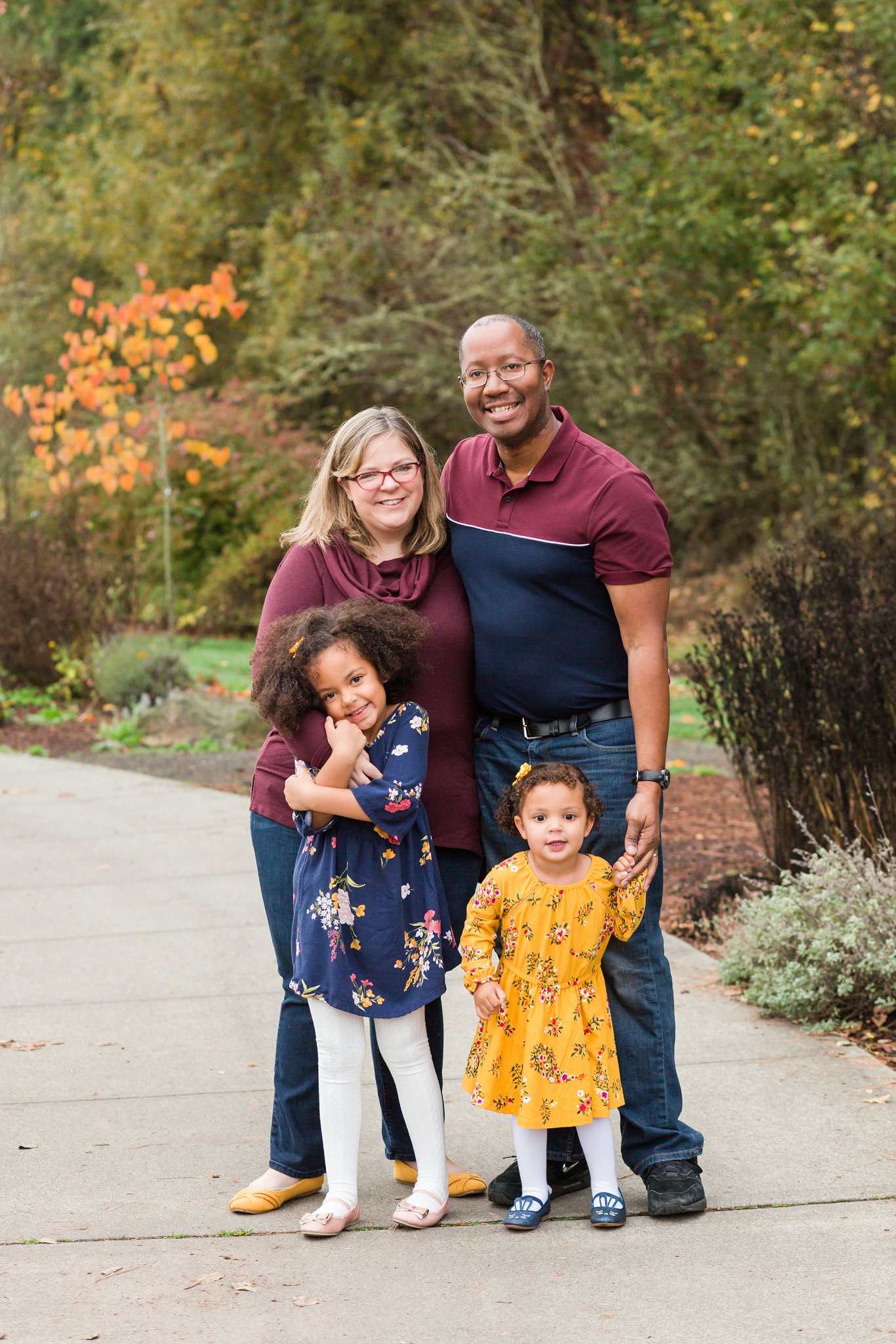 Family photo session at Cook Park in Tigard with fall leaves | Hillsboro family photographer