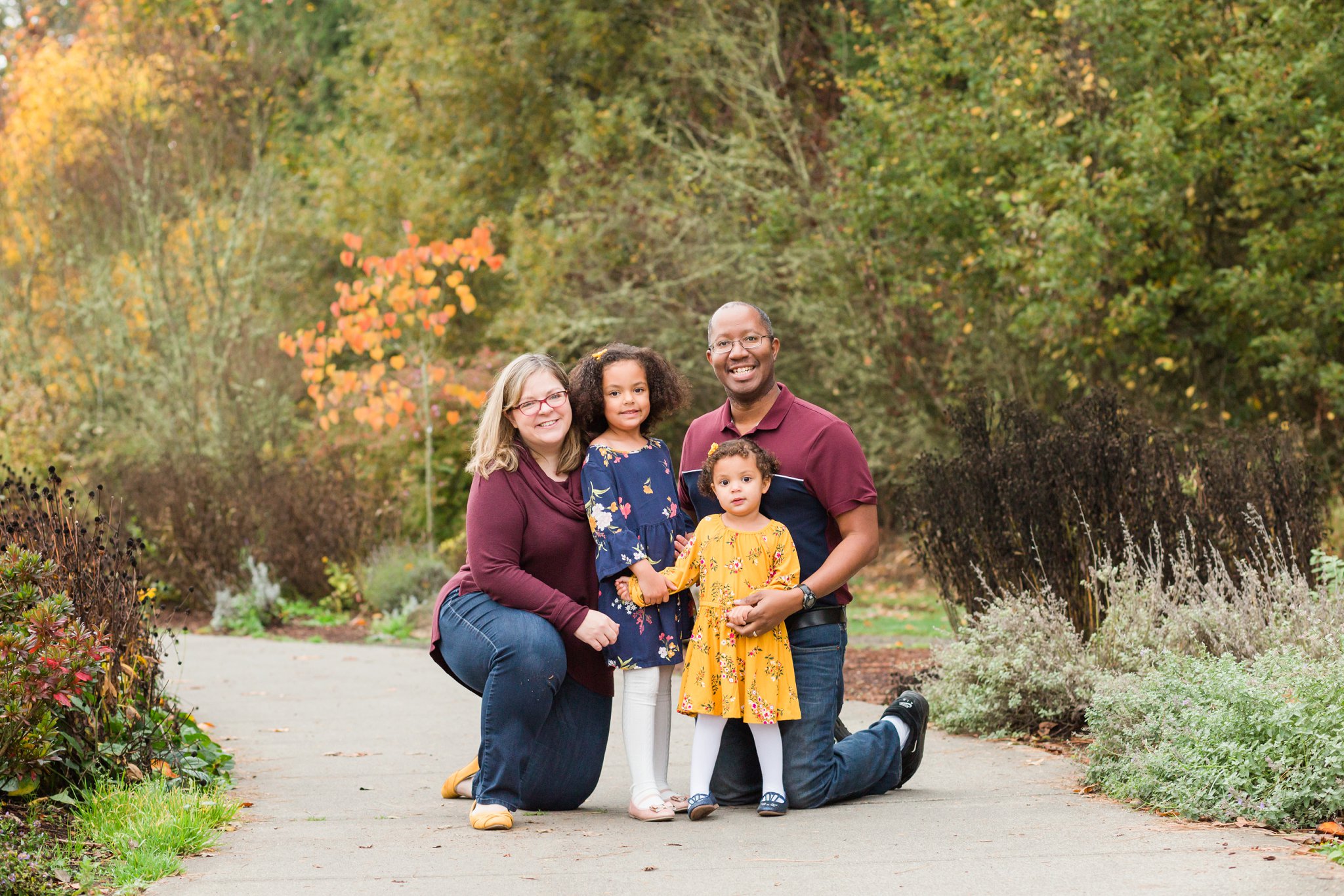 Family photo session at Cook Park in Tigard with fall leaves | Hillsboro family photographer