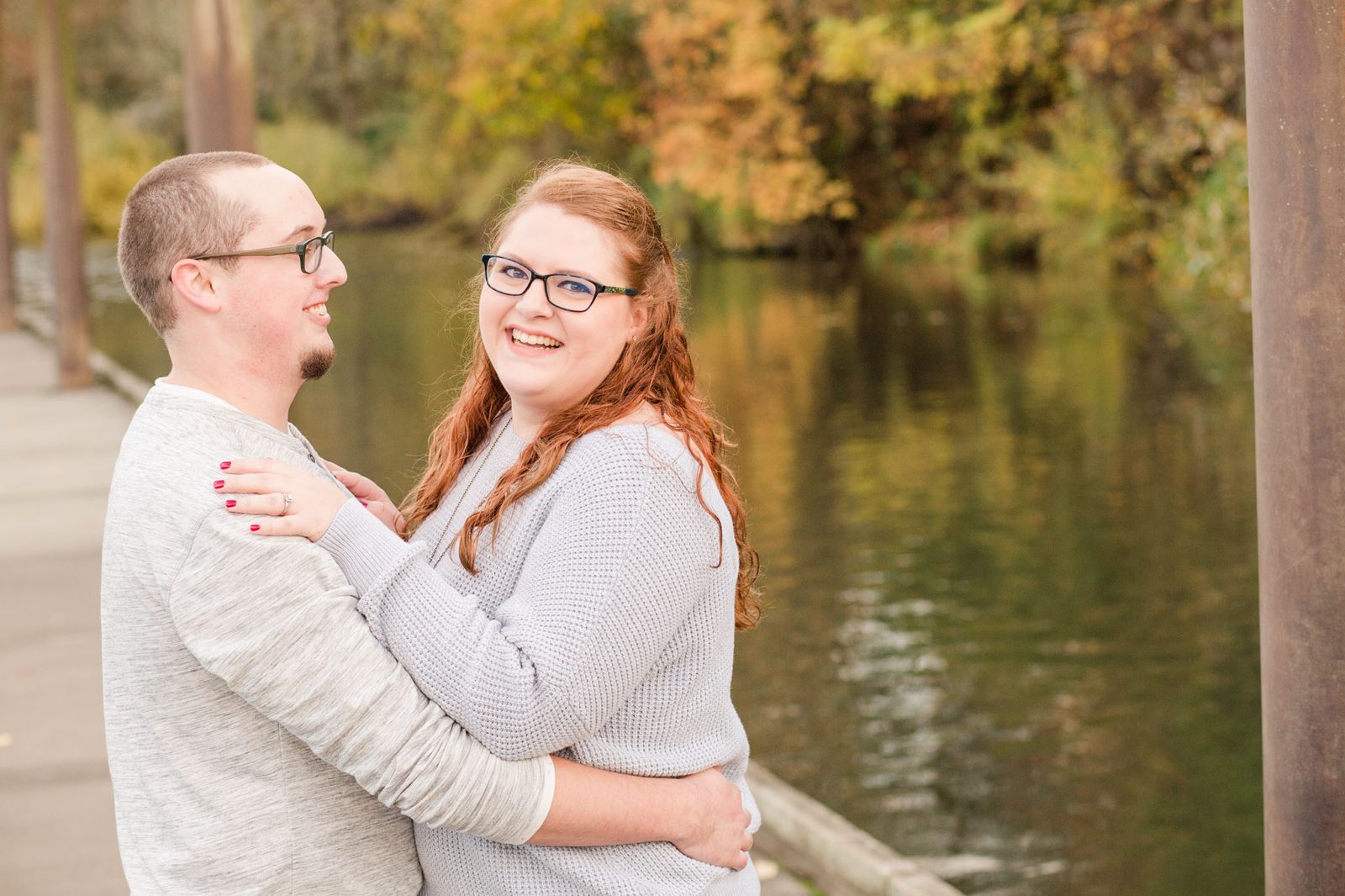 Engagement session on a dock in newberg, oregon - hillsboro wedding photographer