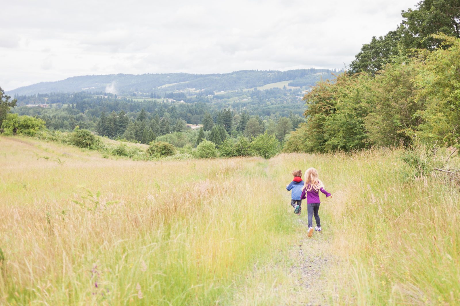 Yamhill county family friendly hike at Schaad Park field in Newberg