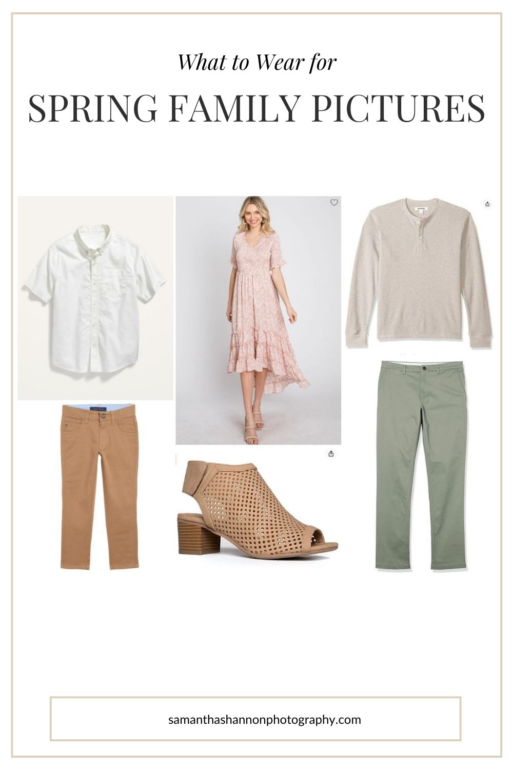 Neutral Colors Family Photos - Spring Family Photo Outfit Ideas Style Board