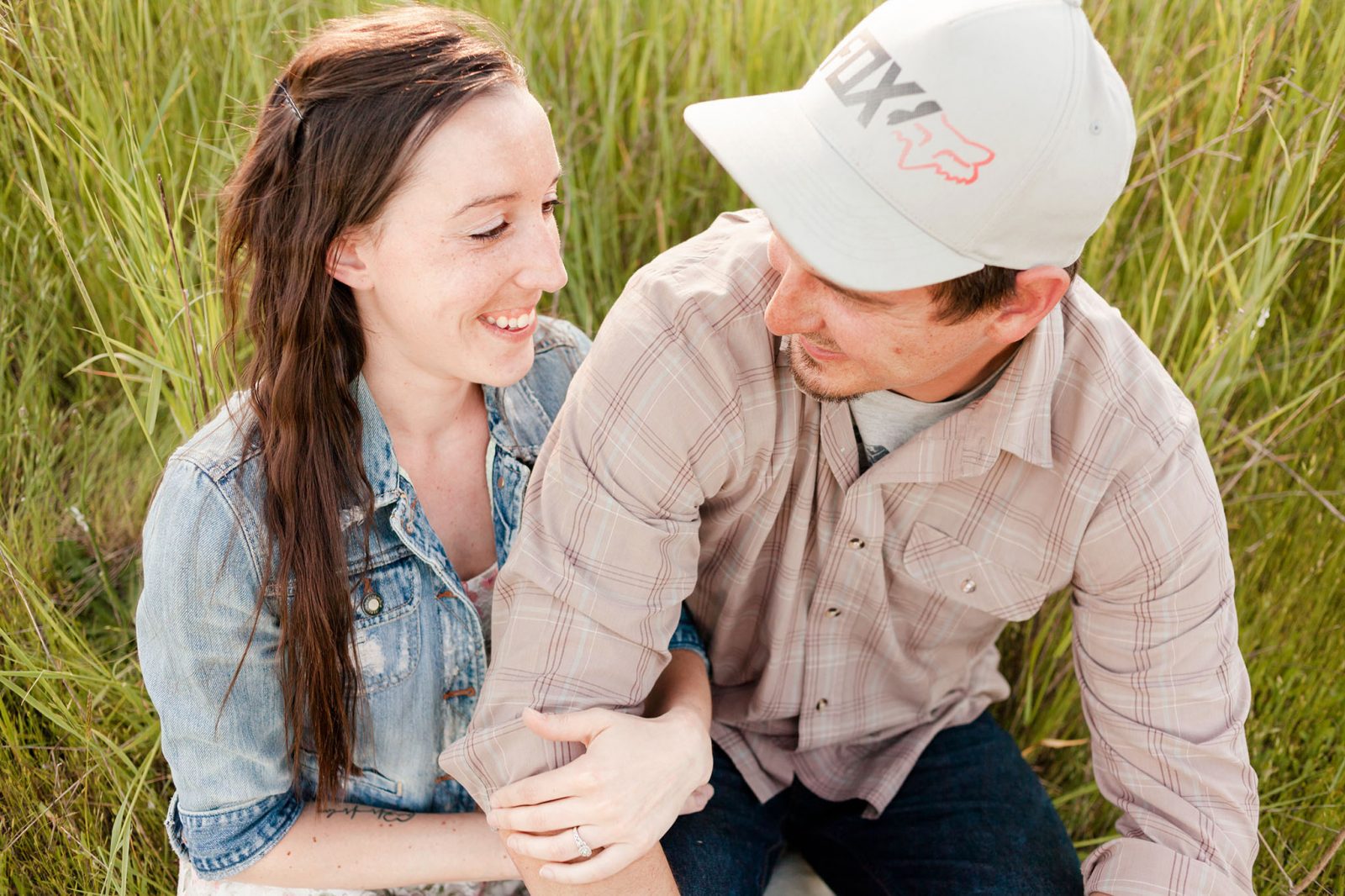 country themed engagement session in a field - hillsboro oregon wedding photographer