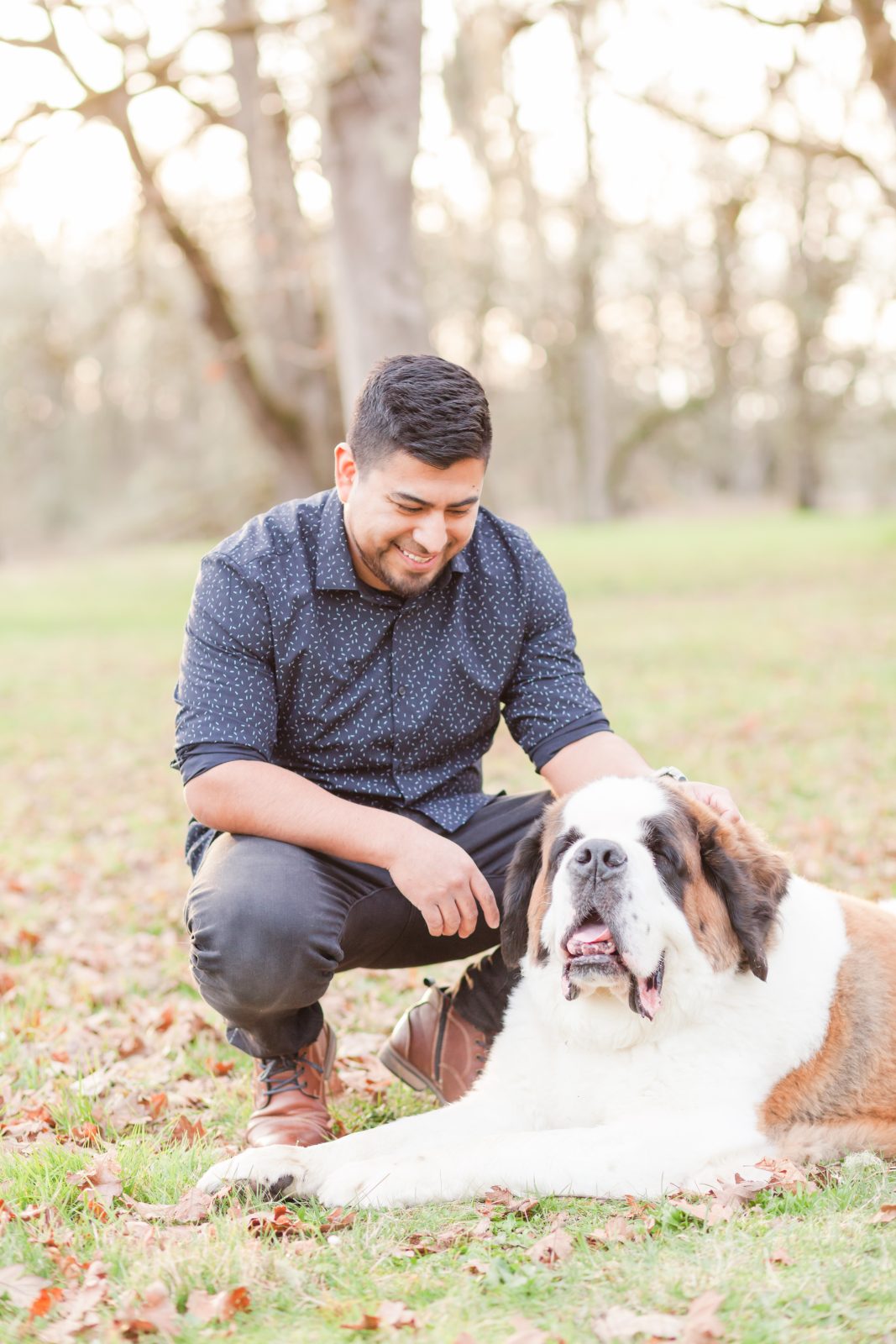 Portrait session with dog in Newberg Oregon