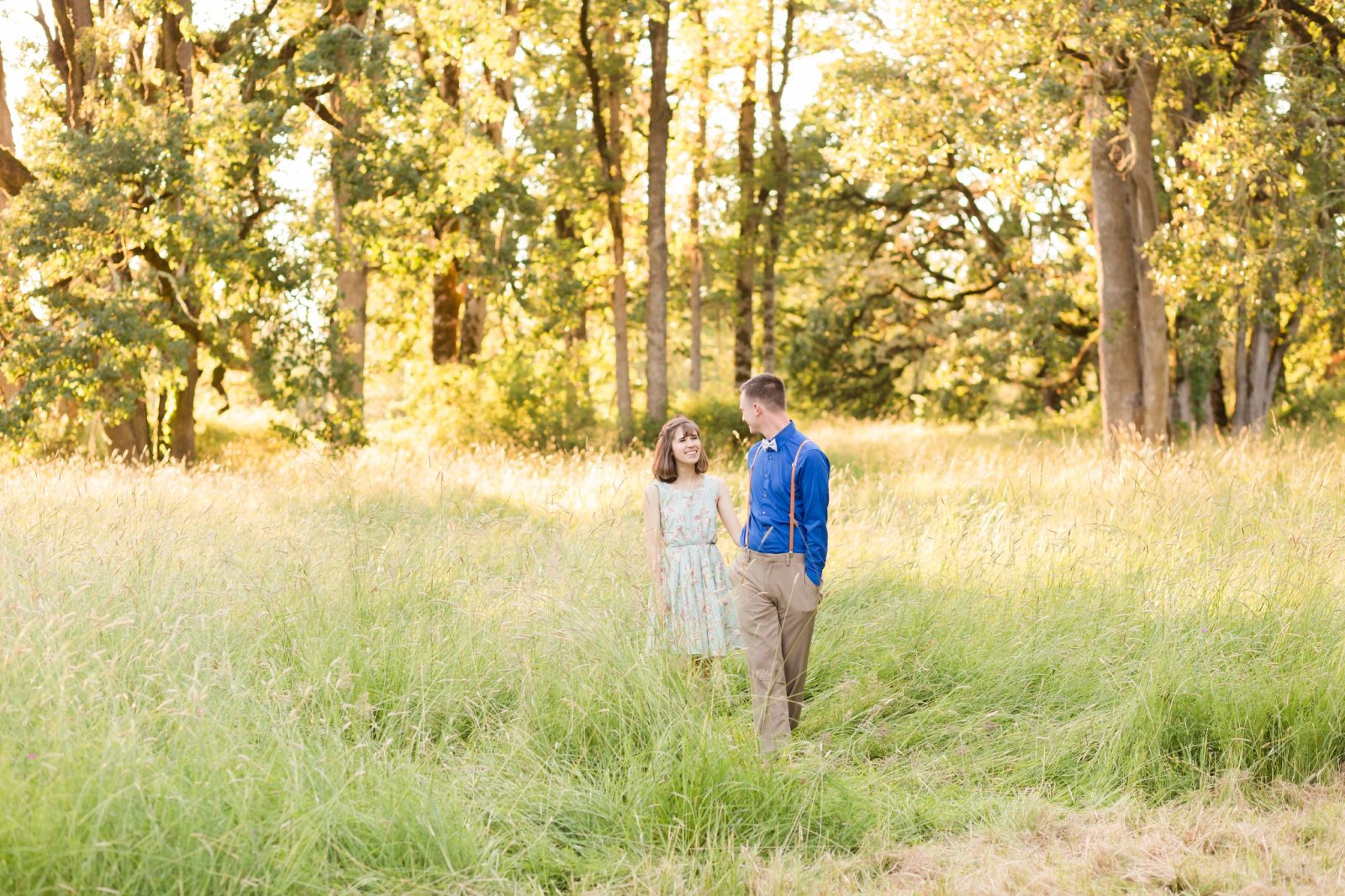 light and airy romantic country engagement photos near Portland Oregon - Hillsboro wedding photographer