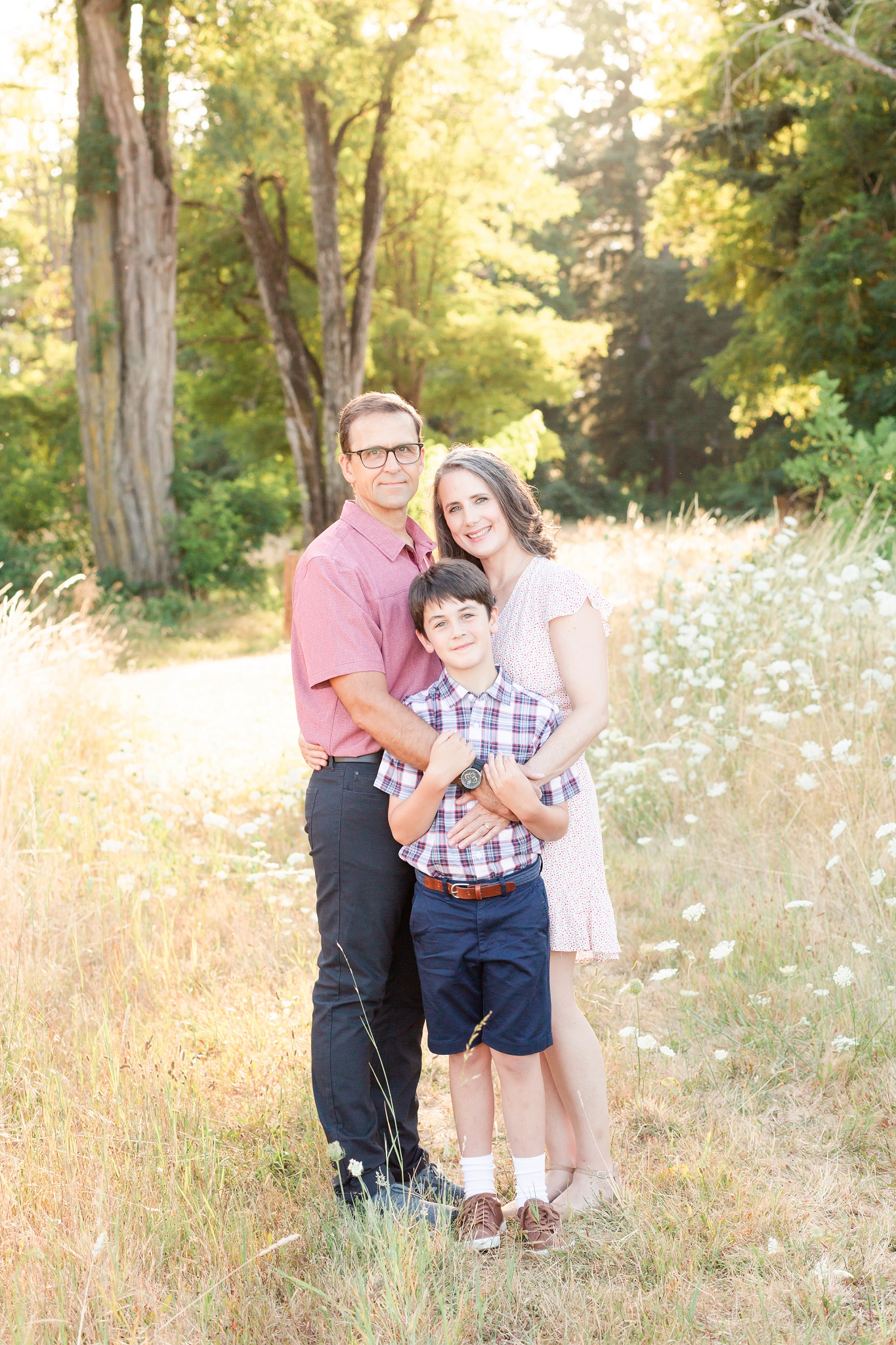 light and airy hillsboro family photos in a field