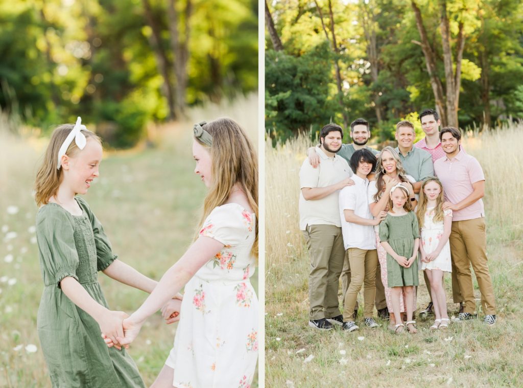 large family photo session oregon photographer