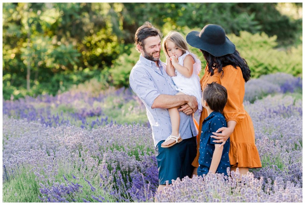 hillsboro family photography in a lavender field