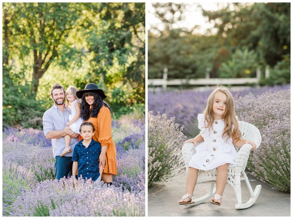 hillsboro family photography in a lavender field