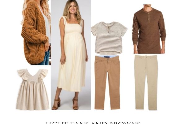 what to wear for spring maternity family photos light tans and browns