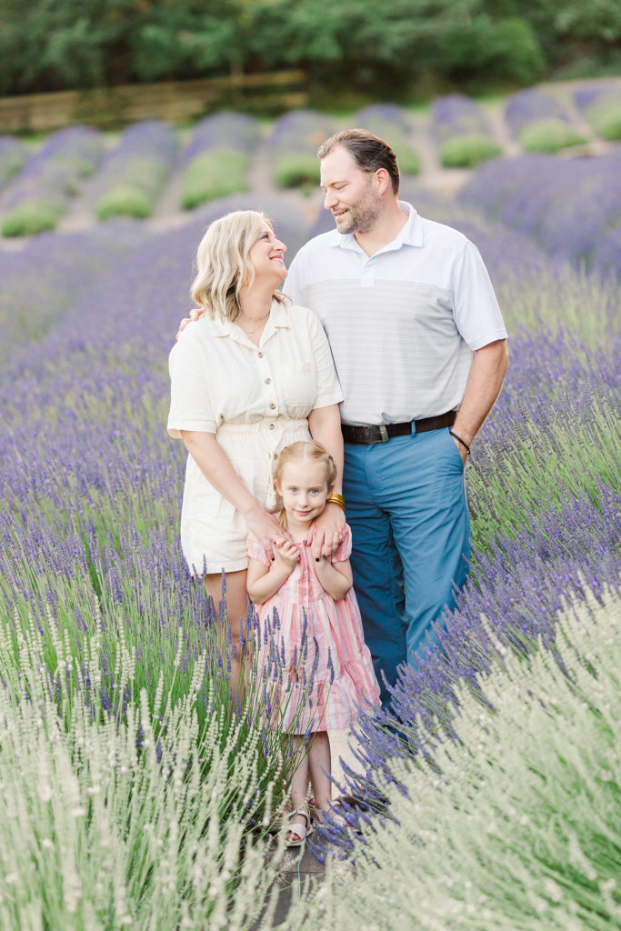 Wilsonville family photographer lavender field family photo