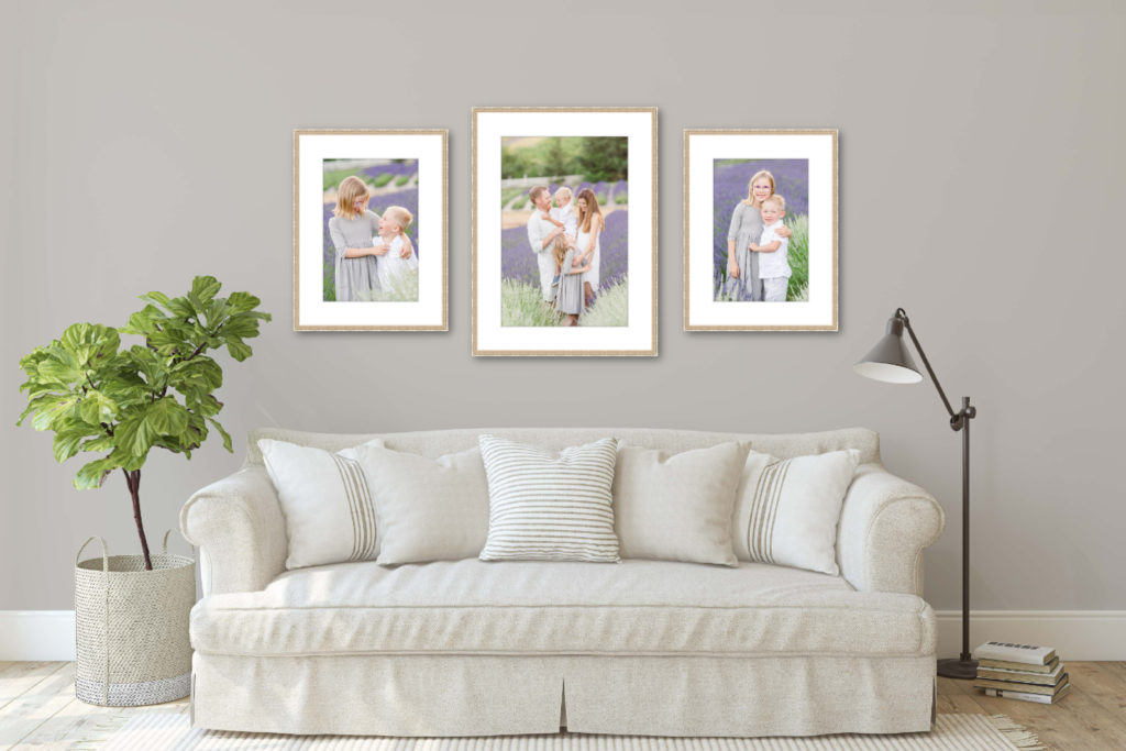 Family Photos Above Couch - Decorating with Family Photos
