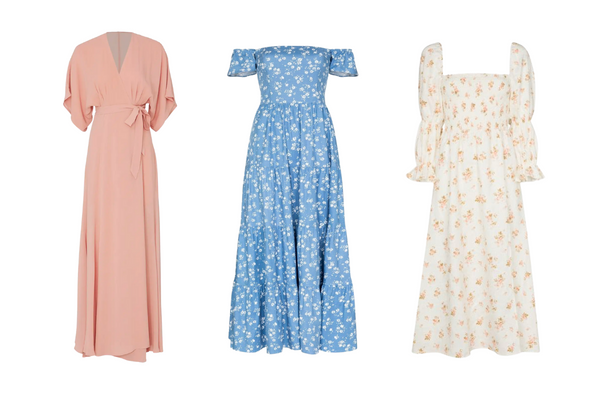 Three dresses by Reformation recommended by Portland personal stylist Grace Thomas of Built Gracefully