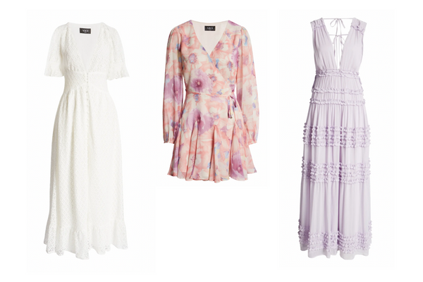 Three dresses by Vici Collection recommended by Portland personal stylist Grace Thomas of Built Gracefully