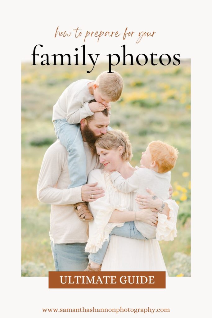 pinnable image: how to prepare for your family photo session