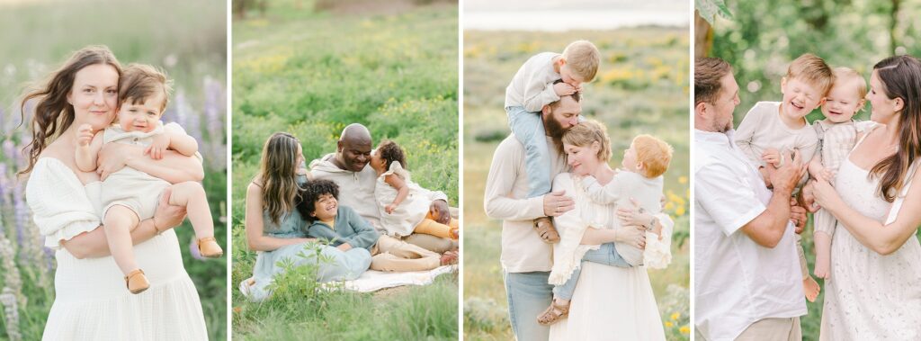 What season is best for family photos? Spring means wildflower photos.