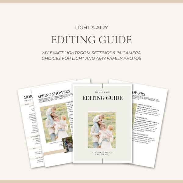 light and airy editing guide for photographers