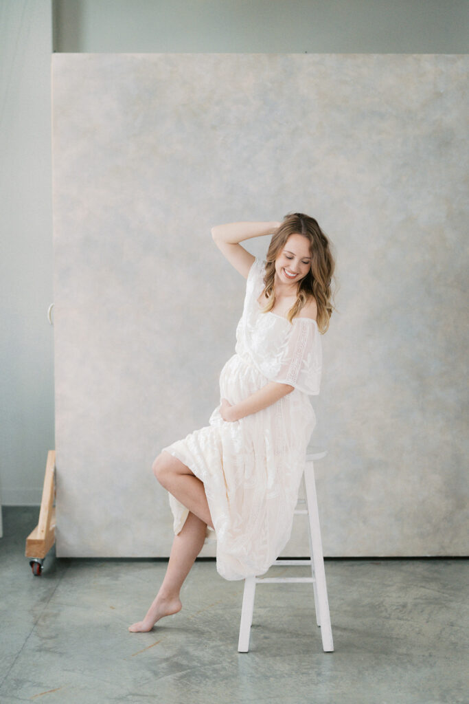 in studio maternity photos portland oregon 